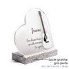 Plaque funéraire guitare-acoustique-blanche-forme-coeur 26 Plaquedeces.fr